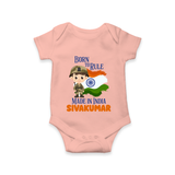 Born to Rule Little Soldier Romper - PEACH - New Born (Chest 14")