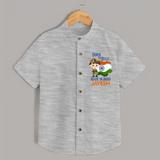 Born to Rule Little Soldier Shirt - GREY - 0 - 6 Months Old (Chest 23")