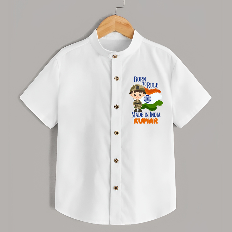 Baby Freedom Fighter Shirt | Personalized Independence Day Shirt - WHITE - 0 - 6 Months Old (Chest 23")