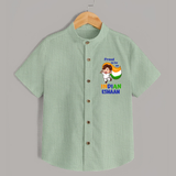 Proud to Be Indian Little Patriot Shirt - MINT GREEN - 0 - 6 Months Old (Chest 23")