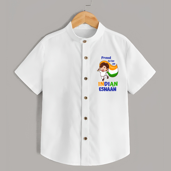 Proud to Be Indian Little Patriot Shirt - WHITE - 0 - 6 Months Old (Chest 23")
