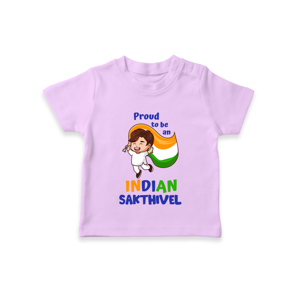 Proud to Be Indian Little Patriot T Shirt - LILAC - 0-5 Months Old (Chest 17")
