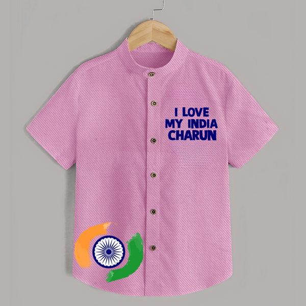 I Love My India Patriot Shirt - BABY PINK - 0 - 6 Months Old (Chest 23")