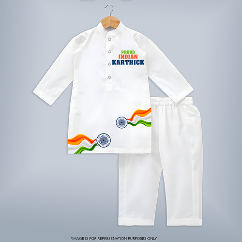 Proud Indian Tricolour Wave Kurta