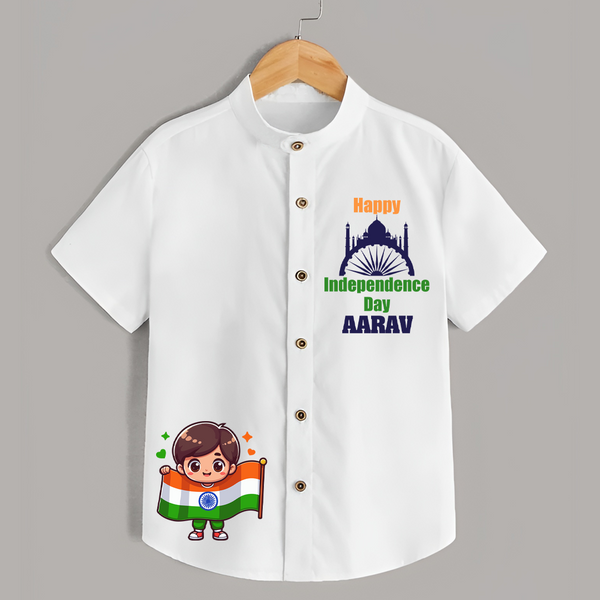 Mini Freedom Fighter Shirt | Celebrate India's Freedom with Personalized Baby Shirt - WHITE - 0 - 6 Months Old (Chest 23")