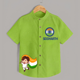 Little Patriot Tricolour Shirt - LIME GREEN - 0 - 6 Months Old (Chest 23")