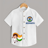 Little Patriot Tricolour Shirt - WHITE - 0 - 6 Months Old (Chest 23")