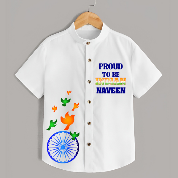 Jai Hind Baby Shirt | Personalized Independence Day Baby Shirt - WHITE - 0 - 6 Months Old (Chest 23")