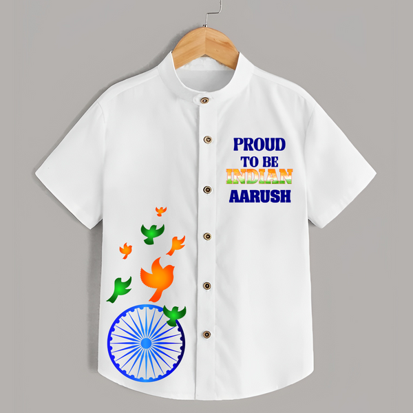 Proud Indian Ashoka Pride Shirt - WHITE - 0 - 6 Months Old (Chest 23")