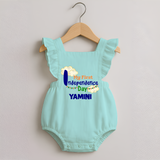 My First Independence Day Cloud Theme Romper Frock - MINT GREEN - 0 - 3 Months Old (Chest 19")