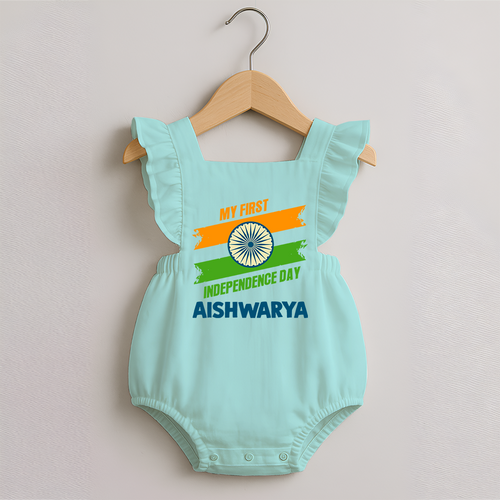 My First Independence Day Tricolour Brush Stroke Romper Frock
