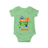 My First Independence Day Tricolour Ribbon Romper - GREEN - New Born (Chest 14")