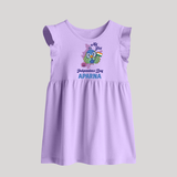 My First Independence Day Peacock Pride Baby Frock - LILAC - 0 - 3 Months Old (Chest 17")