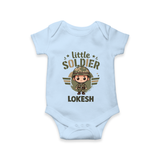Little Soldier Baby Romper - BABY BLUE - New Born (Chest 14")