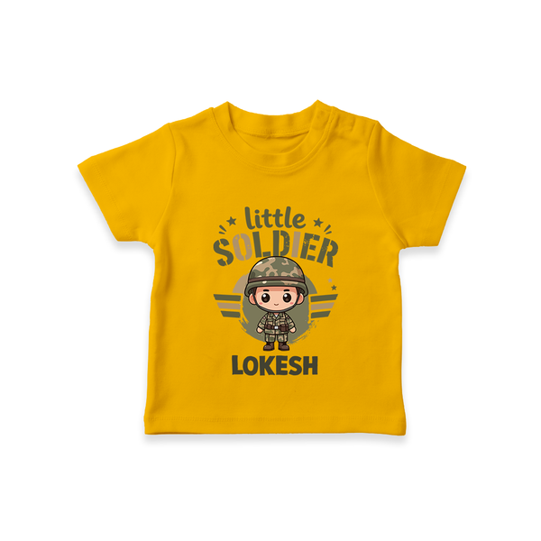 Little Soldier Baby T Shirt - CHROME YELLOW - 0-5 Months Old (Chest 17")