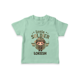 Little Soldier Baby T Shirt - MINT GREEN - 0-5 Months Old (Chest 17")