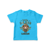 Little Soldier Baby T Shirt - SKY BLUE - 0-5 Months Old (Chest 17")
