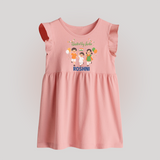 United by India Baby Frock - BABY PINK - 0 - 3 Months Old (Chest 17")
