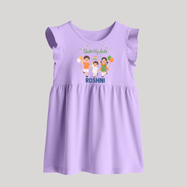 United by India Baby Frock - LILAC - 0 - 3 Months Old (Chest 17")