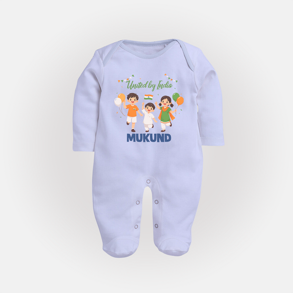 United by India Full Body Suit - BABY BLUE - New Born (Chest 7.5")