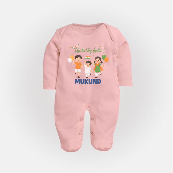 United by India Full Body Suit - BABY PINK - New Born (Chest 7.5")