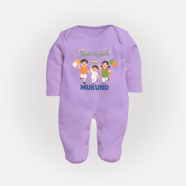 United by India Full Body Suit - LILAC - New Born (Chest 7.5")