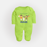 United by India Full Body Suit - LIME GREEN - New Born (Chest 7.5")