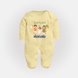 United by India Full Body Suit - PASTEL YELLOW - New Born (Chest 7.5")