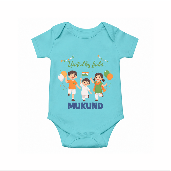 United by India Romper - ARCTIC BLUE - New Born (Chest 14")