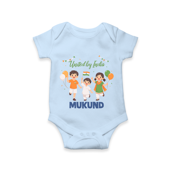 United by India Romper - BABY BLUE - New Born (Chest 14")