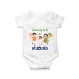 United by India Romper - WHITE - New Born (Chest 14")