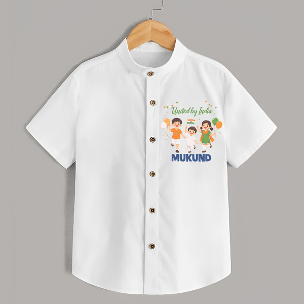 United by India Shirt - WHITE - 0 - 6 Months Old (Chest 23")