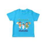 United by India T Shirt - SKY BLUE - 0-5 Months Old (Chest 17")