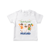 United by India T Shirt - WHITE - 0-5 Months Old (Chest 17")