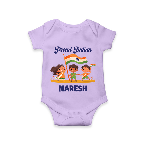 Proud Indian Baby Romper - LILAC - New Born (Chest 14")