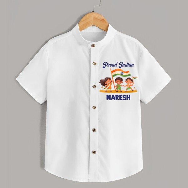 Proud Indian Baby Shirt - WHITE - 0 - 6 Months Old (Chest 23")