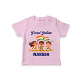 Proud Indian Baby T Shirt - BABY PINK - 0-5 Months Old (Chest 17")