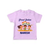 Proud Indian Baby T Shirt - LILAC - 0-5 Months Old (Chest 17")