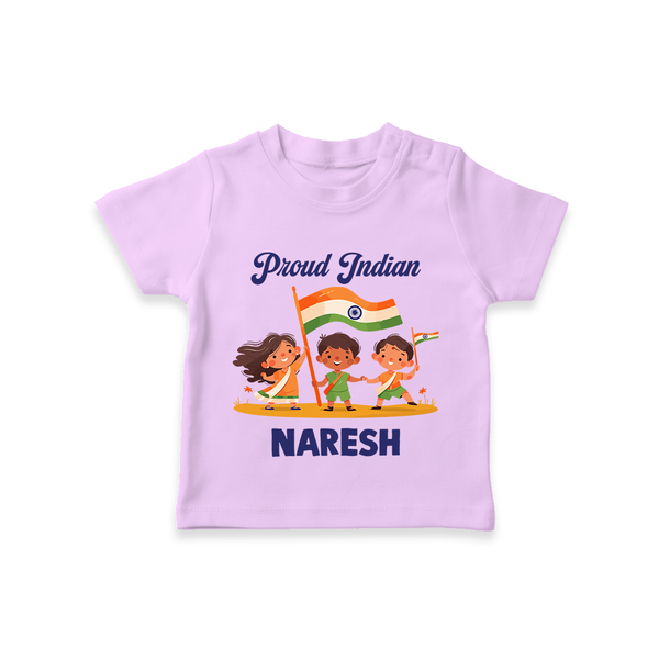 Proud Indian Baby T Shirt - LILAC - 0-5 Months Old (Chest 17")