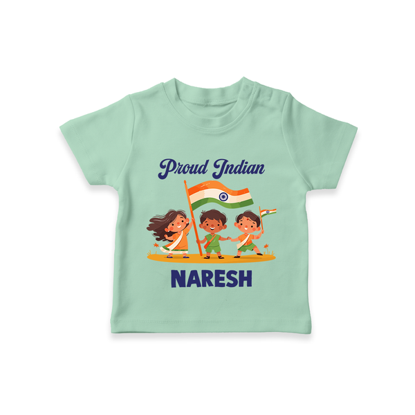 Proud Indian Baby T Shirt - MINT GREEN - 0-5 Months Old (Chest 17")