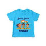 Proud Indian Baby T Shirt - SKY BLUE - 0-5 Months Old (Chest 17")