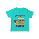Proud Indian Baby T Shirt - TEAL - 0-5 Months Old (Chest 17")