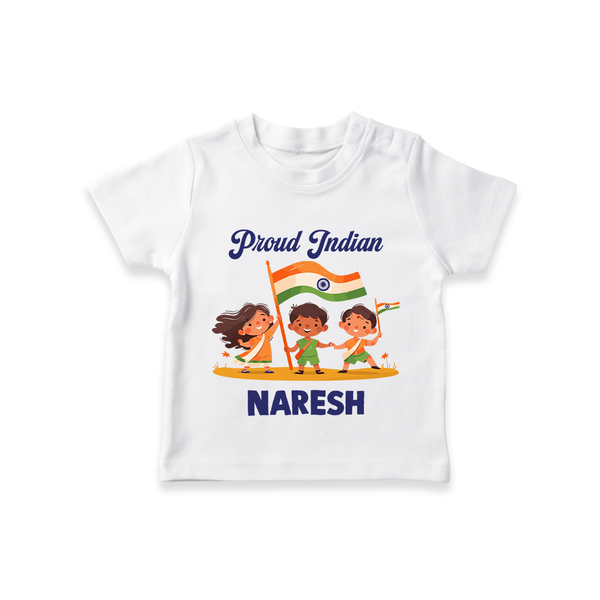 Proud Indian Baby T Shirt - WHITE - 0-5 Months Old (Chest 17")