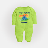 I Love My India Baby Full Body Suit - LIME GREEN - New Born (Chest 7.5")