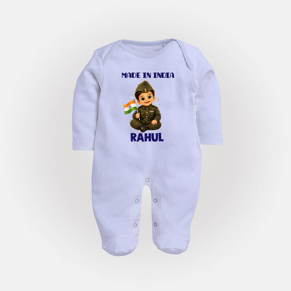 Made in India Baby Full Body Suit - BABY BLUE - New Born (Chest 7.5")