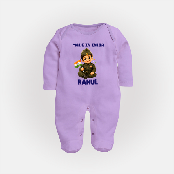 Made in India Baby Full Body Suit - LILAC - New Born (Chest 7.5")