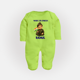 Made in India Baby Full Body Suit - LIME GREEN - New Born (Chest 7.5")