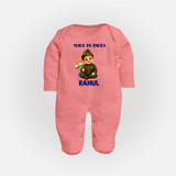 Made in India Baby Full Body Suit - PEACH - New Born (Chest 7.5")