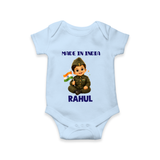Made in India Baby Romper - BABY BLUE - New Born (Chest 14")
