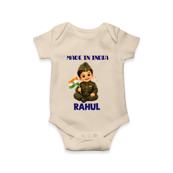 Made in India Baby Romper - IVORY - New Born (Chest 14")